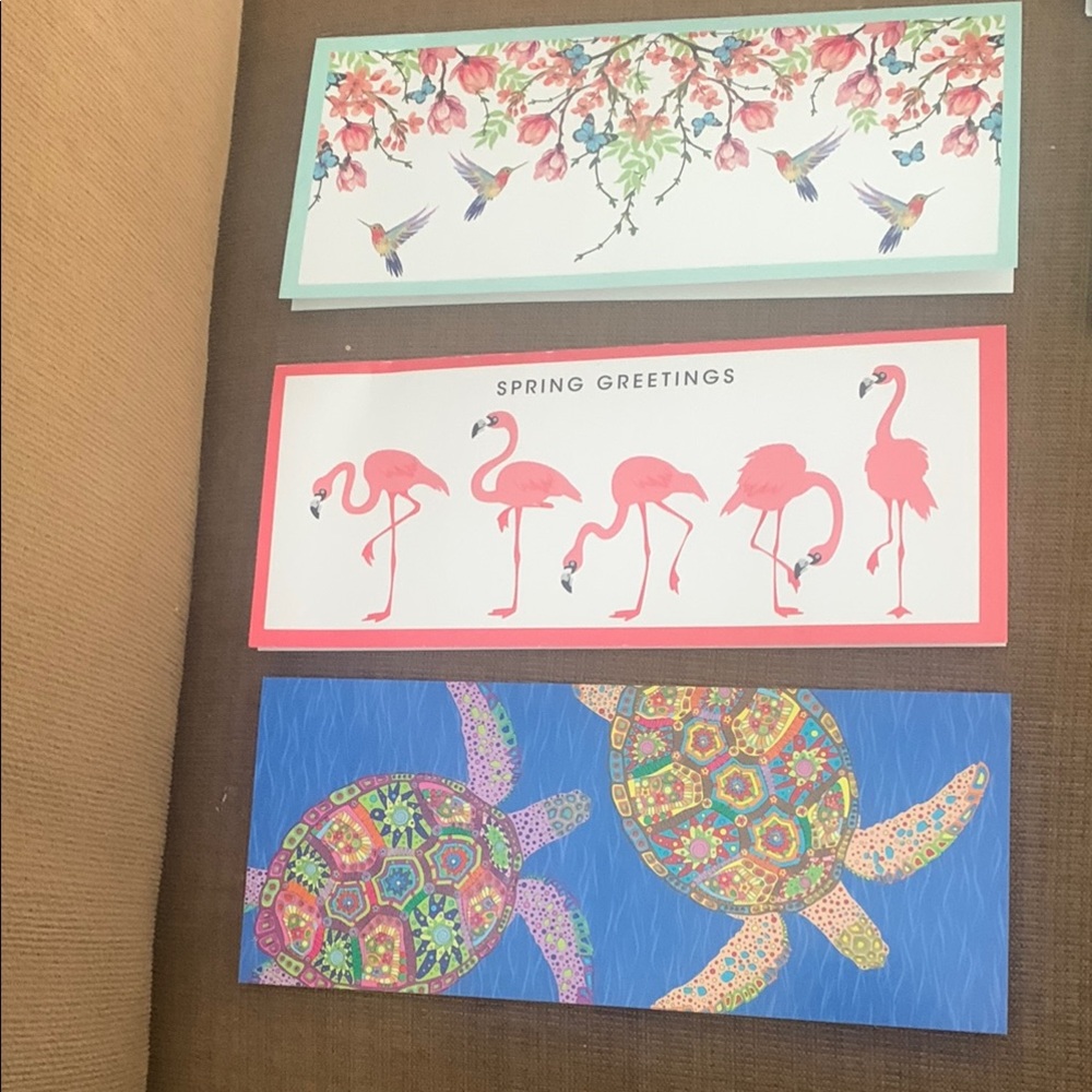 9 blank spring notecards